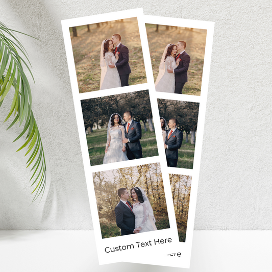 2 Pack Photo Booth Strip Magnet - Custom Text