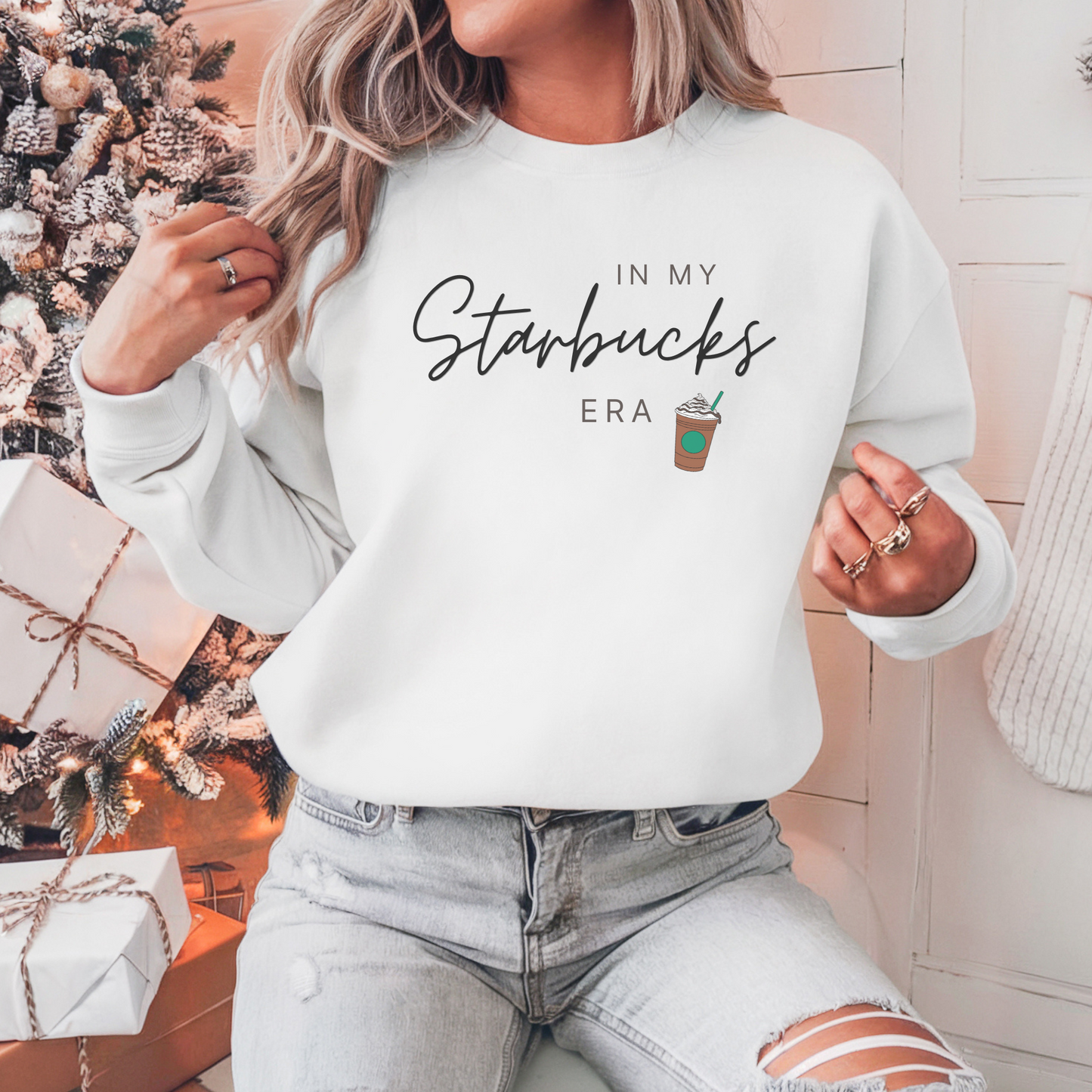 "In My Starbucks Era" Cozy Crewneck Sweater - Starbucks Shirt - Iced Coffee Lovers Gift