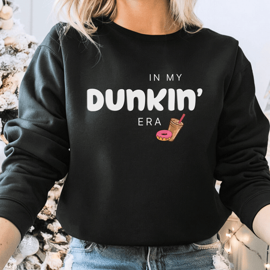 "In My Dunkin' Era" - Dunkin' Lovers Sweater - Cozy Crewneck Sweater - Gift Ideas