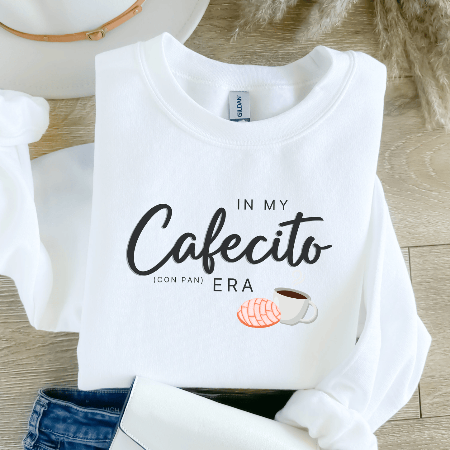 In My Cafecito Con Pan Era - Cozy Sweater - Cafe Con Pan Lovers - Conchas