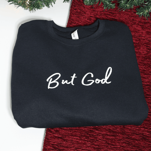 But God - Crewneck Sweater Embossed