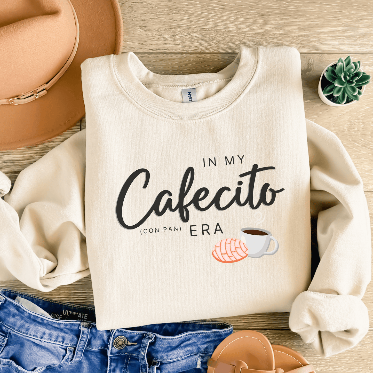 In My Cafecito Con Pan Era - Cozy Sweater - Cafe Con Pan Lovers - Conchas