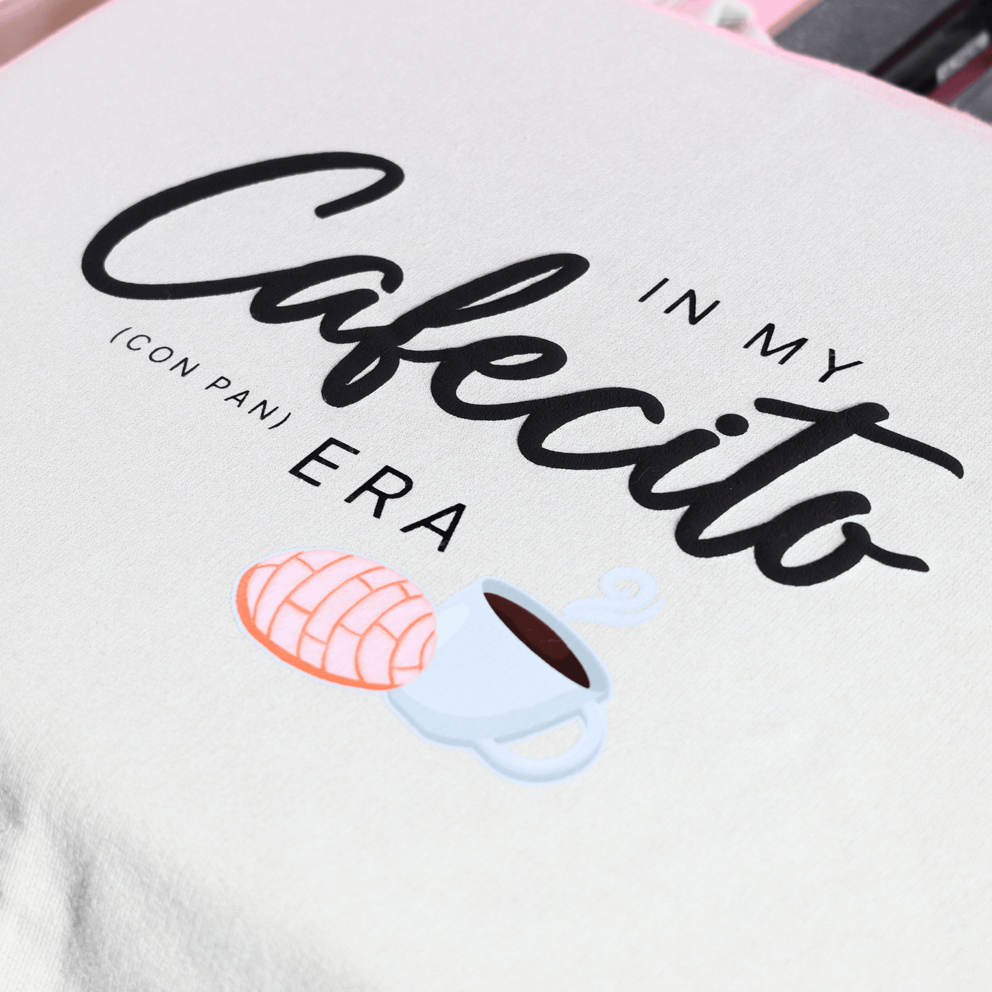 In My Cafecito Con Pan Era - Cozy Sweater - Cafe Con Pan Lovers - Conchas